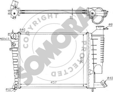 Somora 220643 - Radiator, mühərrikin soyudulması furqanavto.az