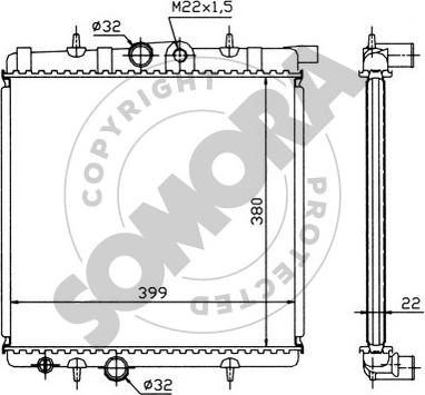 Somora 221340 - Radiator, mühərrikin soyudulması furqanavto.az