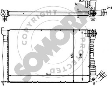 Somora 223241 - Radiator, mühərrikin soyudulması furqanavto.az