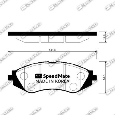 SpeedMate SM-BPG009 - Əyləc altlığı dəsti, əyləc diski furqanavto.az