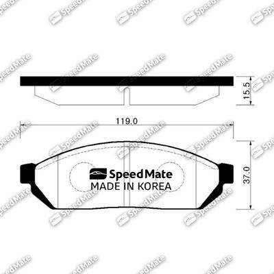 SpeedMate SM-BPG003 - Əyləc altlığı dəsti, əyləc diski furqanavto.az