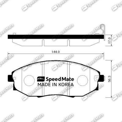 SpeedMate SM-BPG016 - Əyləc altlığı dəsti, əyləc diski furqanavto.az