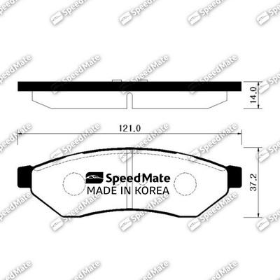 SpeedMate SM-BPG012 - Əyləc altlığı dəsti, əyləc diski furqanavto.az