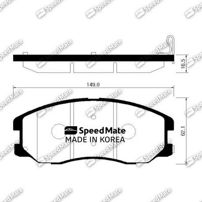 SpeedMate SM-BPG017 - Əyləc altlığı dəsti, əyləc diski furqanavto.az