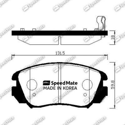 SpeedMate SM-BPG024 - Əyləc altlığı dəsti, əyləc diski furqanavto.az