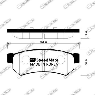 SpeedMate SM-BPG020 - Əyləc altlığı dəsti, əyləc diski furqanavto.az