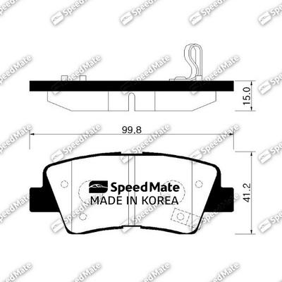 SpeedMate SM-BPH042 - Əyləc altlığı dəsti, əyləc diski furqanavto.az