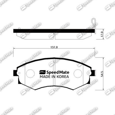 SpeedMate SM-BPH004 - Əyləc altlığı dəsti, əyləc diski furqanavto.az