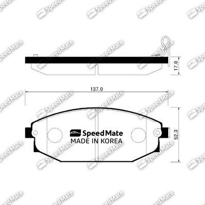 SpeedMate SM-BPH005 - Əyləc altlığı dəsti, əyləc diski furqanavto.az