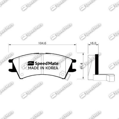 SpeedMate SM-BPH016 - Əyləc altlığı dəsti, əyləc diski furqanavto.az