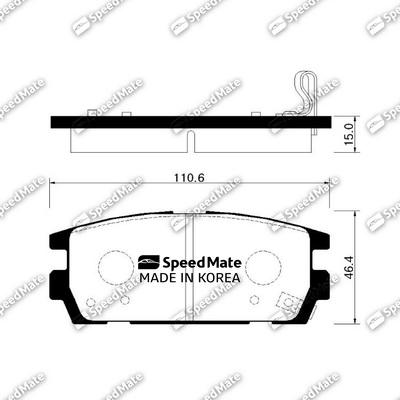 SpeedMate SM-BPH018 - Əyləc altlığı dəsti, əyləc diski furqanavto.az