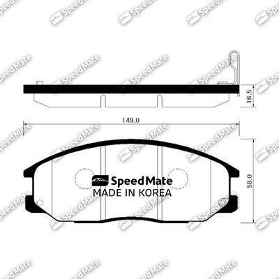 SpeedMate SM-BPH036 - Əyləc altlığı dəsti, əyləc diski furqanavto.az