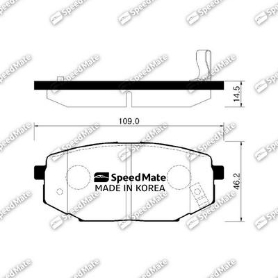 SpeedMate SM-BPH033 - Əyləc altlığı dəsti, əyləc diski furqanavto.az