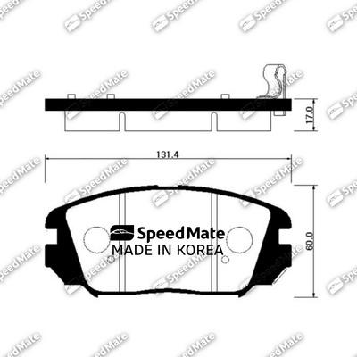 SpeedMate SM-BPH032 - Əyləc altlığı dəsti, əyləc diski furqanavto.az