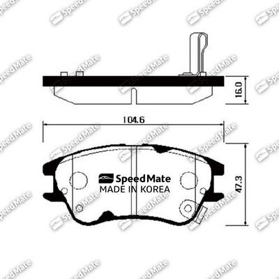 SpeedMate SM-BPH024 - Əyləc altlığı dəsti, əyləc diski furqanavto.az