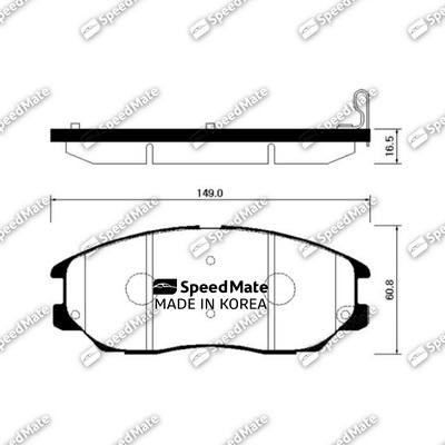 SpeedMate SM-BPH028 - Əyləc altlığı dəsti, əyləc diski furqanavto.az