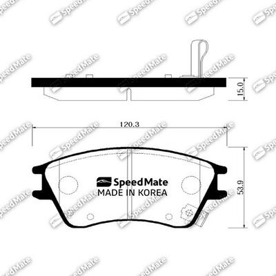 SpeedMate SM-BPH023 - Əyləc altlığı dəsti, əyləc diski furqanavto.az