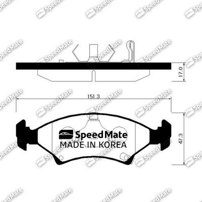 SpeedMate SM-BPK043 - Əyləc altlığı dəsti, əyləc diski furqanavto.az