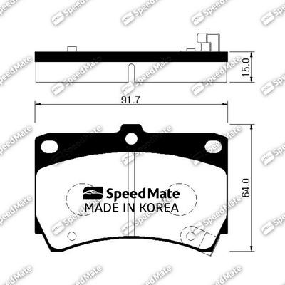 SpeedMate SM-BPK009 - Əyləc altlığı dəsti, əyləc diski furqanavto.az