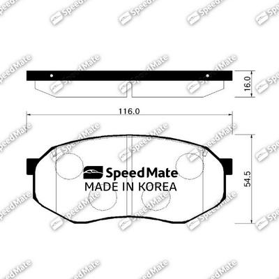 SpeedMate SM-BPK005 - Əyləc altlığı dəsti, əyləc diski furqanavto.az