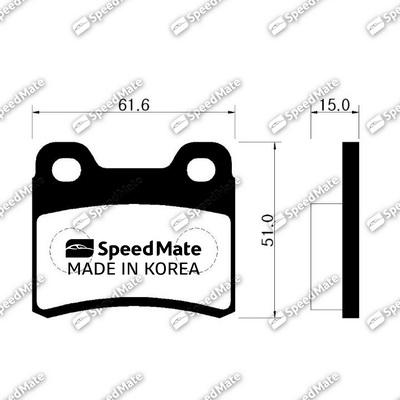 SpeedMate SM-BPK008 - Əyləc altlığı dəsti, əyləc diski furqanavto.az