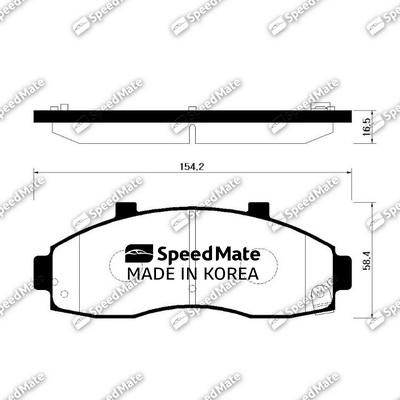 SpeedMate SM-BPK015 - Əyləc altlığı dəsti, əyləc diski furqanavto.az