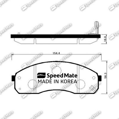 SpeedMate SM-BPK018 - Əyləc altlığı dəsti, əyləc diski furqanavto.az