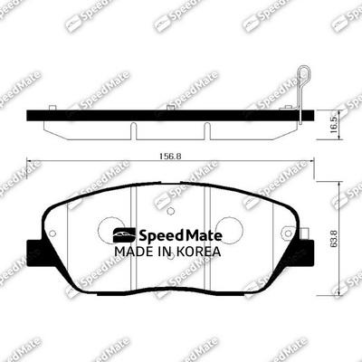 SpeedMate SM-BPK036 - Əyləc altlığı dəsti, əyləc diski furqanavto.az