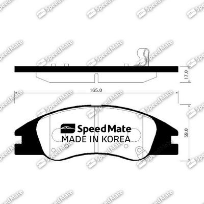 SpeedMate SM-BPK026 - Əyləc altlığı dəsti, əyləc diski furqanavto.az