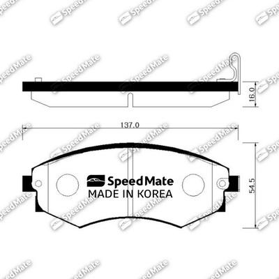 SpeedMate SM-BPY006 - Əyləc altlığı dəsti, əyləc diski furqanavto.az