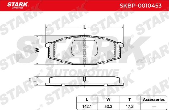 Stark SKBP-0010453 - Əyləc altlığı dəsti, əyləc diski furqanavto.az