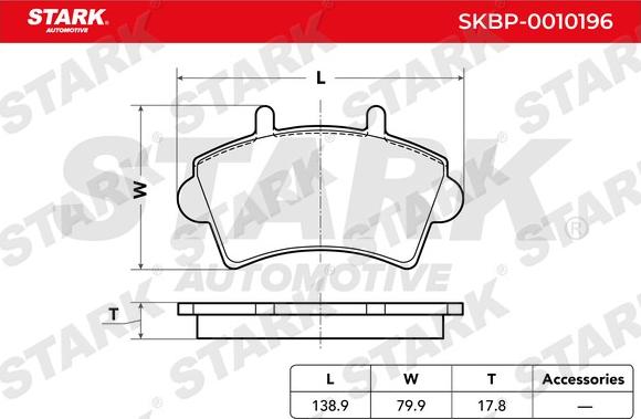 Stark SKBP-0010196 - Əyləc altlığı dəsti, əyləc diski furqanavto.az