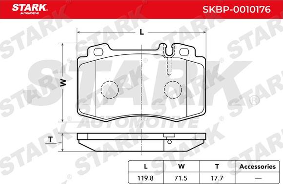 Stark SKBP-0010176 - Əyləc altlığı dəsti, əyləc diski furqanavto.az