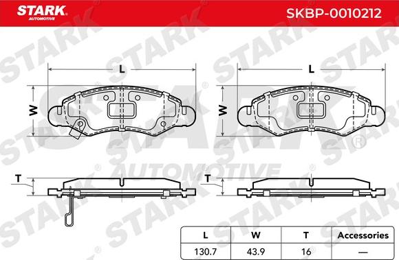 Stark SKBP-0010212 - Əyləc altlığı dəsti, əyləc diski furqanavto.az