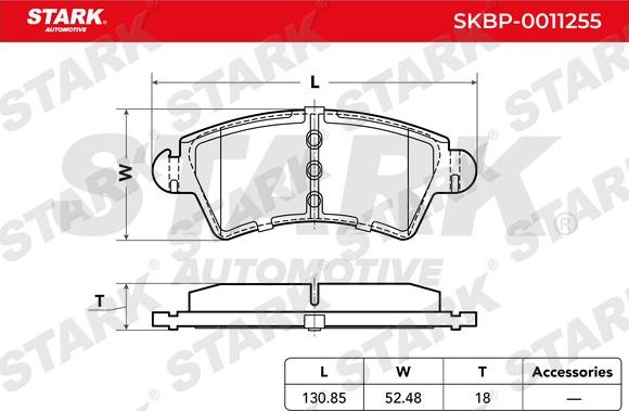 Stark SKBP-0011255 - Əyləc altlığı dəsti, əyləc diski furqanavto.az