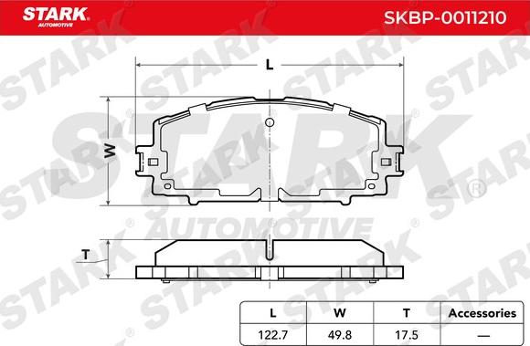 Stark SKBP-0011210 - Əyləc altlığı dəsti, əyləc diski furqanavto.az