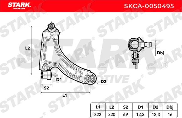 Stark SKCA-0050495 - Yolun idarəedici qolu furqanavto.az