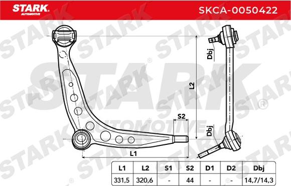 Stark SKCA-0050422 - Yolun idarəedici qolu furqanavto.az