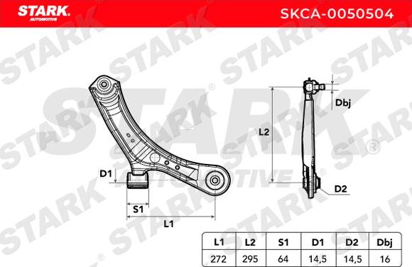 Stark SKCA-0050504 - Yolun idarəedici qolu furqanavto.az