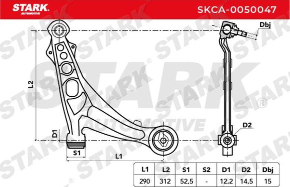 Stark SKCA-0050047 - Yolun idarəedici qolu furqanavto.az