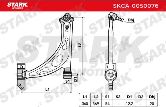 Stark SKCA-0050076 - Yolun idarəedici qolu furqanavto.az