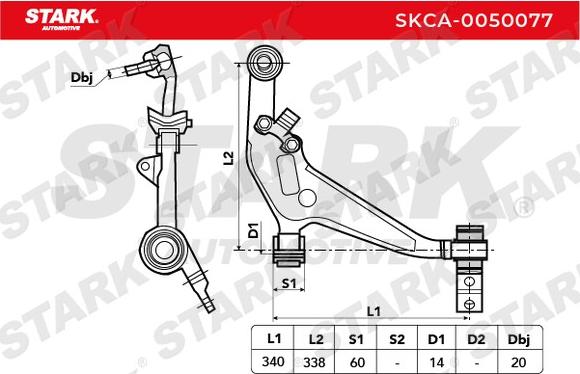 Stark SKCA-0050077 - Yolun idarəedici qolu furqanavto.az