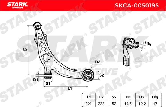 Stark SKCA-0050195 - Yolun idarəedici qolu furqanavto.az