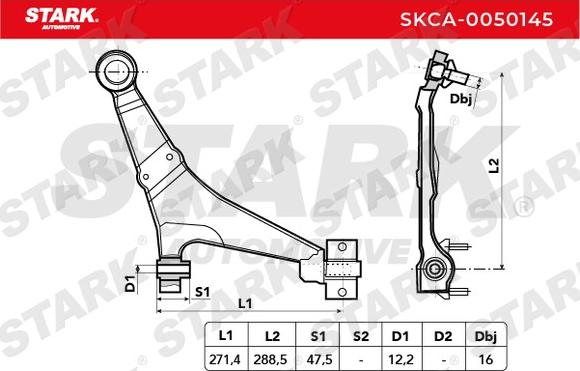 Stark SKCA-0050145 - Yolun idarəedici qolu furqanavto.az