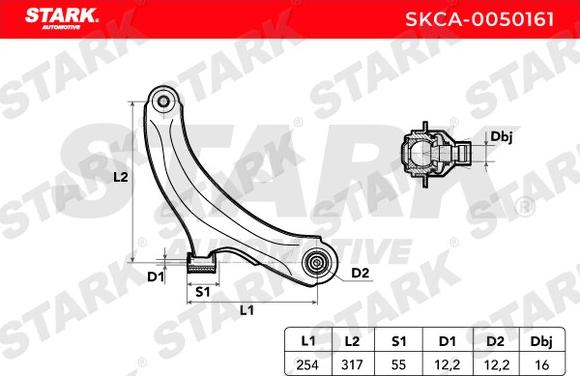 Stark SKCA-0050161 - Yolun idarəedici qolu furqanavto.az