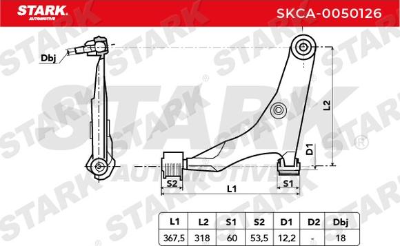 Stark SKCA-0050126 - Yolun idarəedici qolu furqanavto.az