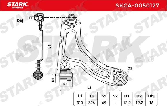 Stark SKCA-0050127 - Yolun idarəedici qolu furqanavto.az