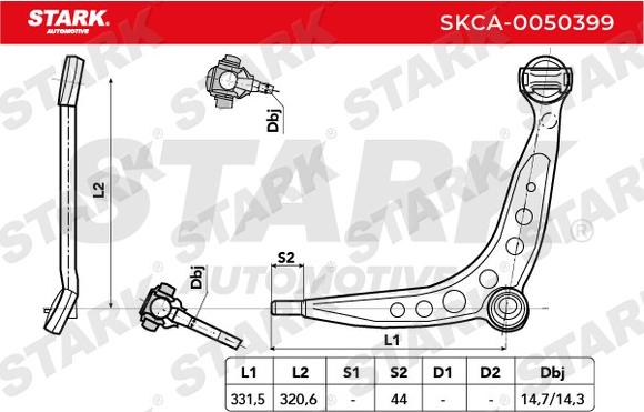 Stark SKCA-0050399 - Yolun idarəedici qolu furqanavto.az