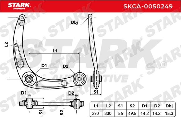 Stark SKCA-0050249 - Yolun idarəedici qolu furqanavto.az