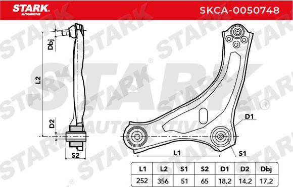 Stark SKCA-0050748 - Yolun idarəedici qolu furqanavto.az